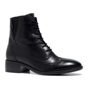 Carl Scarpa Isla Black Leather Ankle Boots